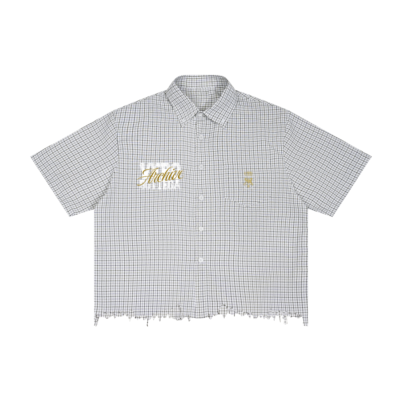 Archive Distressed Button-Up