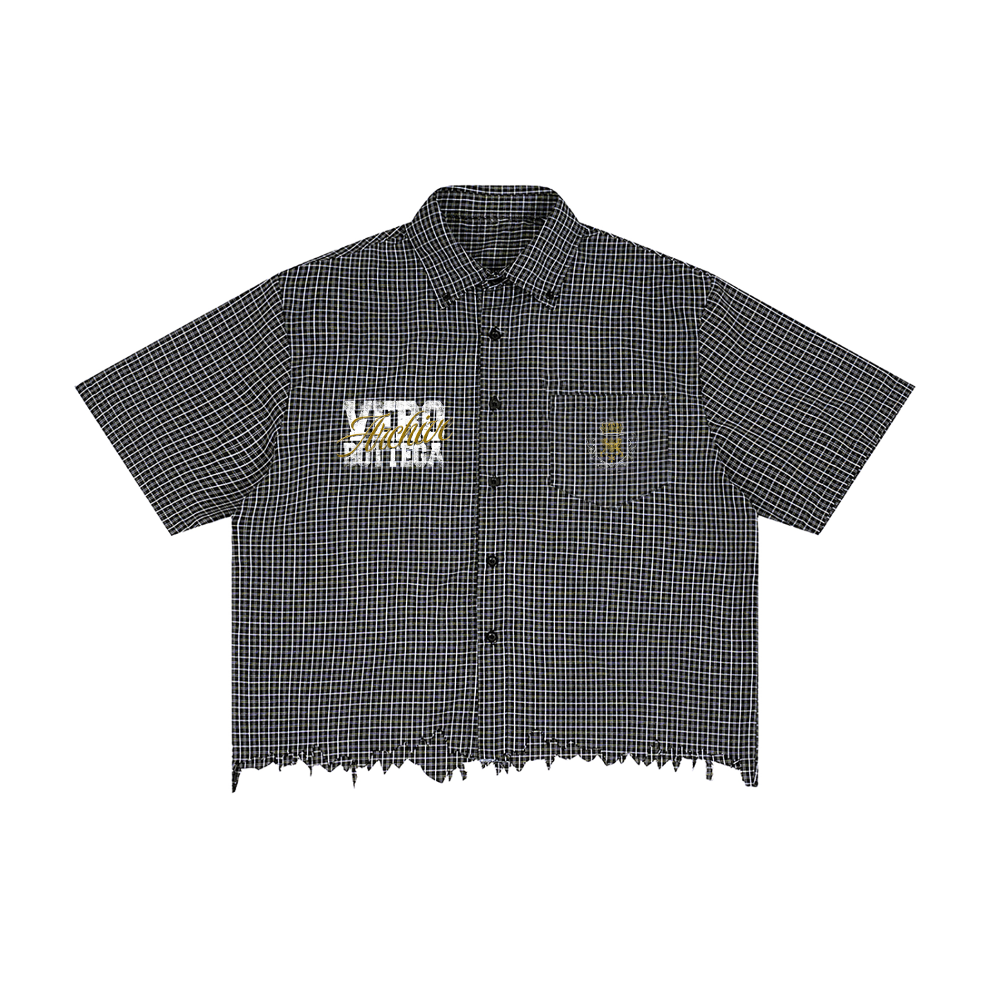Archive Distressed Button-Up